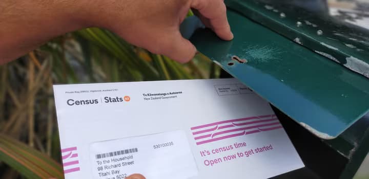 Census pack with letter delivered by mail