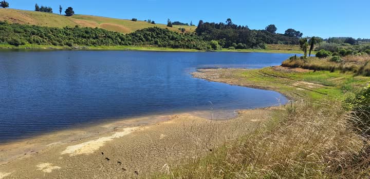 Half empty Tutaenui Reservoir, near Marton