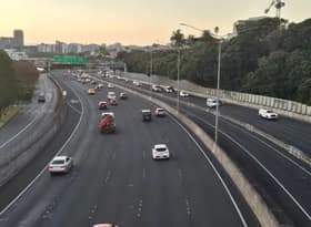 Morning traffic on SH1 into Auckland