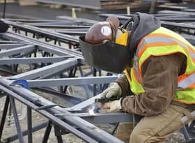 Contractor welding at National Air Force Museum