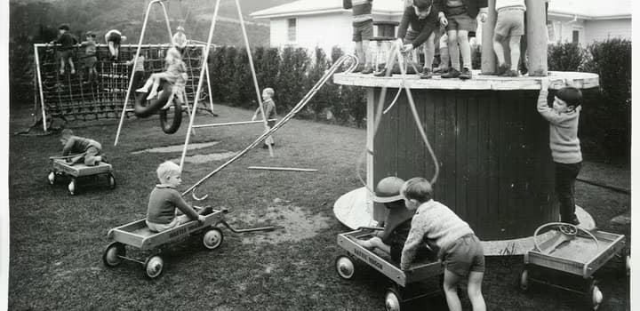 Preschool children in a playground