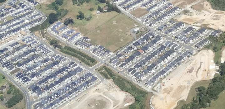 Housing development at Flat Bush, Auckland