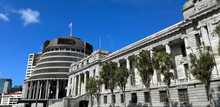 Parliament Buildings in the sun Feb 2024