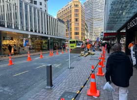 Roadworks on Lambton Quay 2024
