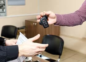 Handing over car keys