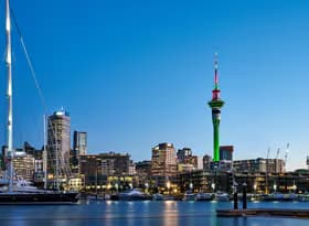 City skyline during night time