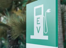 EV charging station sign