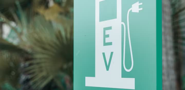 EV charging station sign